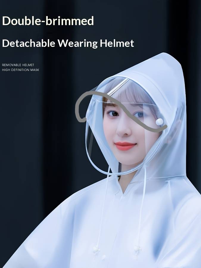 Raincoat Translucent White Size Asian M