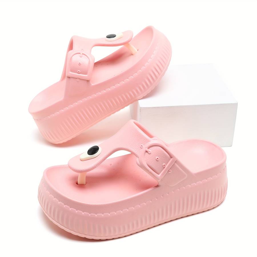 Ladies Summer Flip Flops White Uk 2.5-3