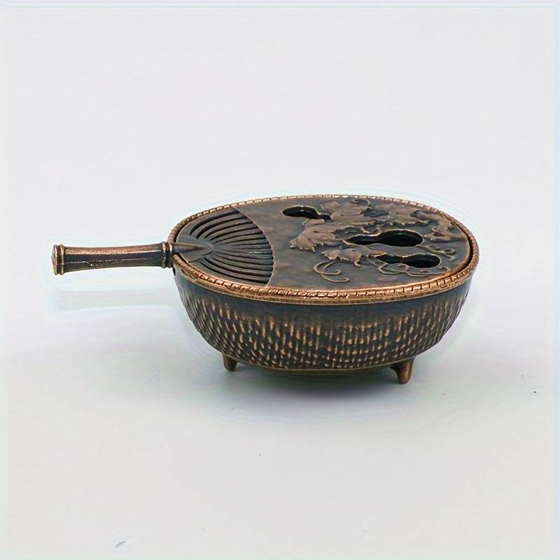 Incense Burner Color  Fan Shaped Gourd Incense Burner   Red Copper