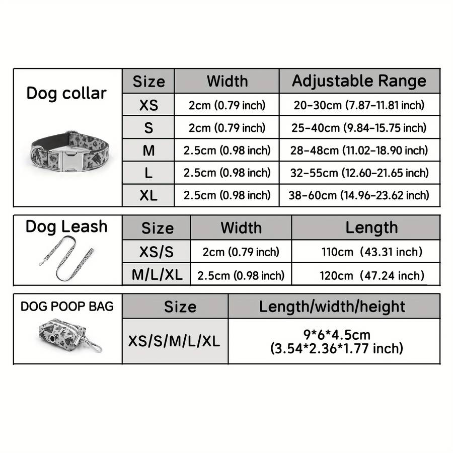 Dog Leash Color Cherry Dog Collar 3Piece Set Size M