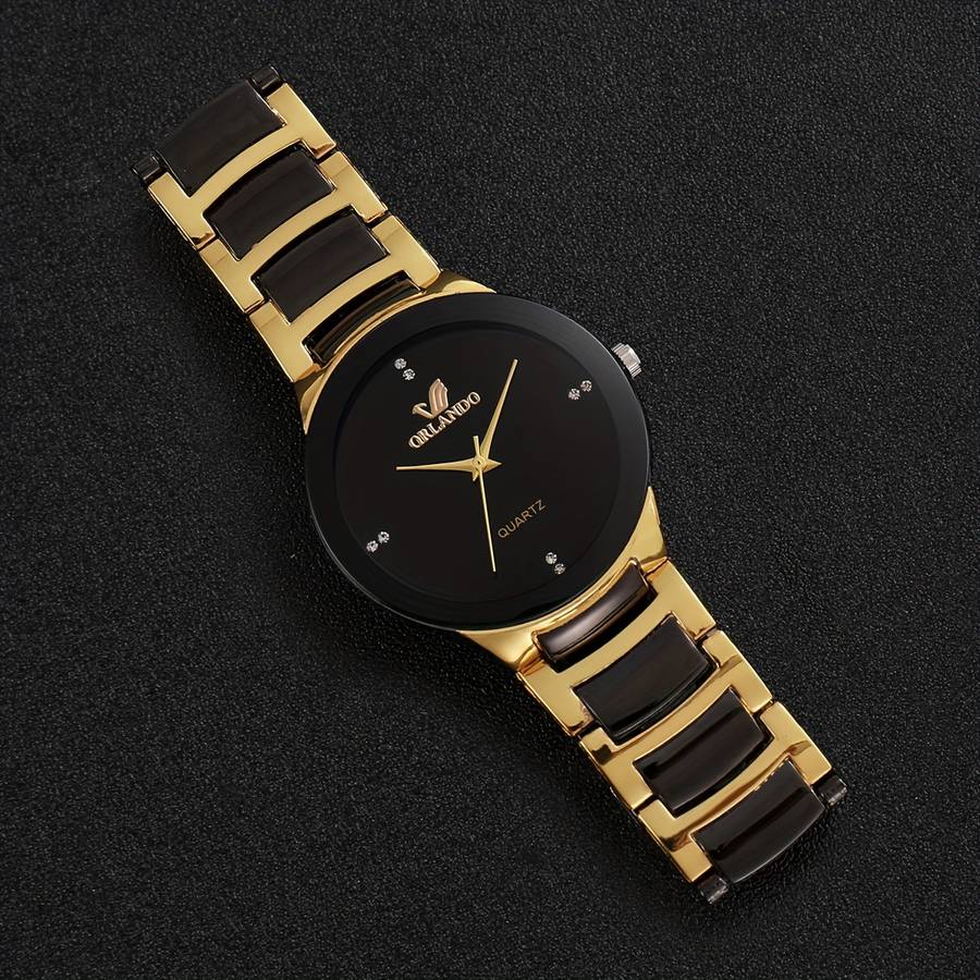 Set Mens Watches Wallets Glasses Stylish Luxuriouscolor Men Black