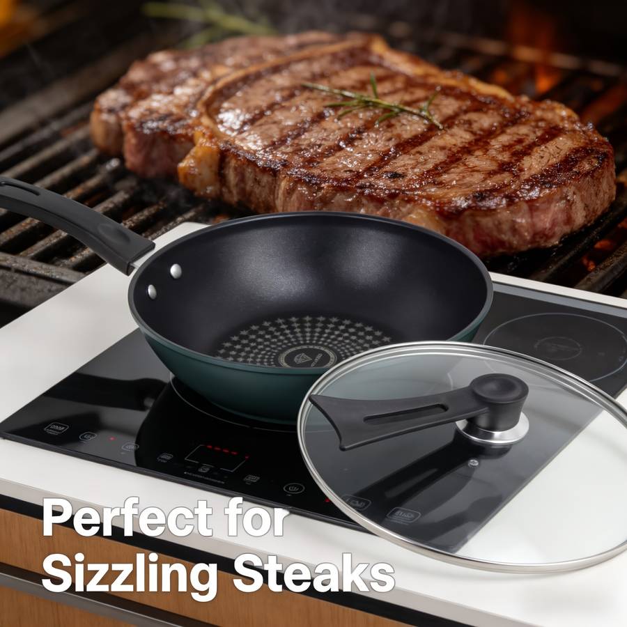 Frying Pan Color 28Cm Green Woklid Included