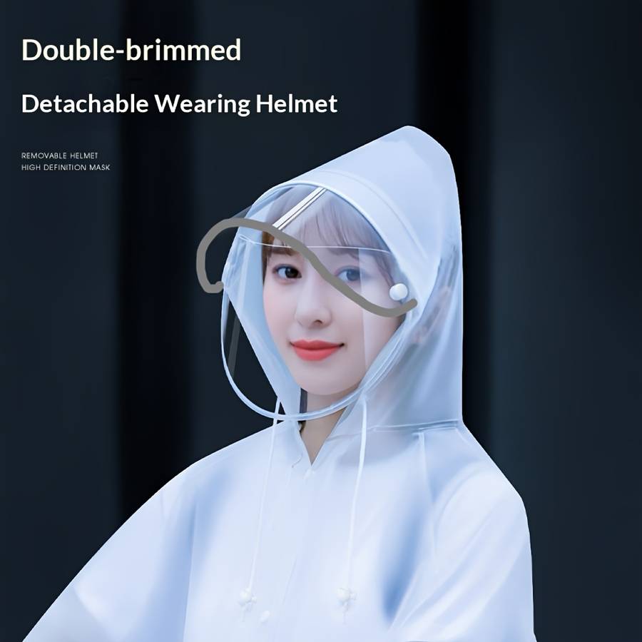 Raincoat Translucent White Size Asian M