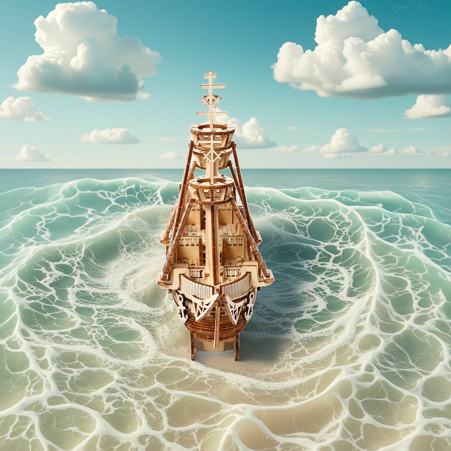 3D Jigsaw Puzzle Model Ship Model Lg864