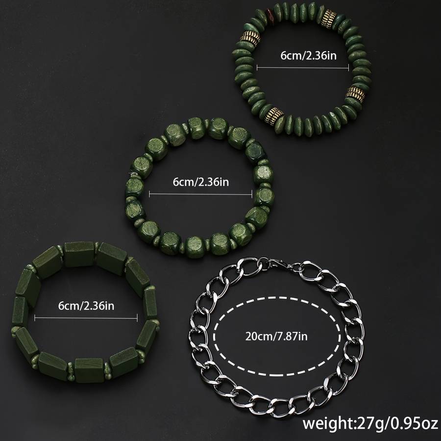 5Pcs Stylish And Trendy Set For Men Including Watch And Bracelet