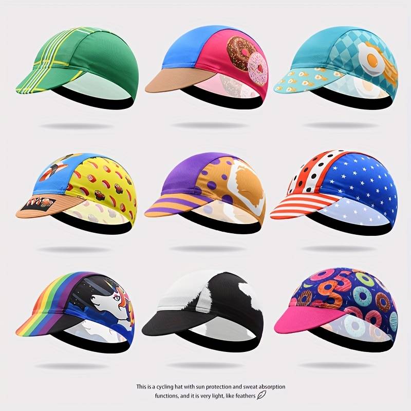 1pc Lightweight Breathable Quick-Dry Cycling Cap Sweat Absorbing Sunshade Hat for Outdoor Spor