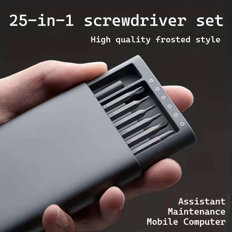 Screwdriver Bit Tool Set Color Silver 25 In 1 Set
