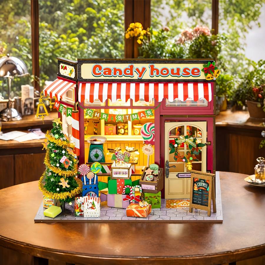 Building Toy Architectural Model Toy Set Items Holiday Season Candy House