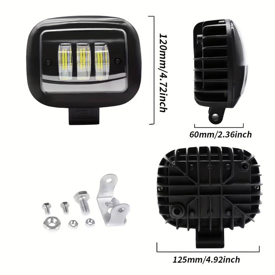 Car Lights Model 2Pcs12.7Cm Square Headlights