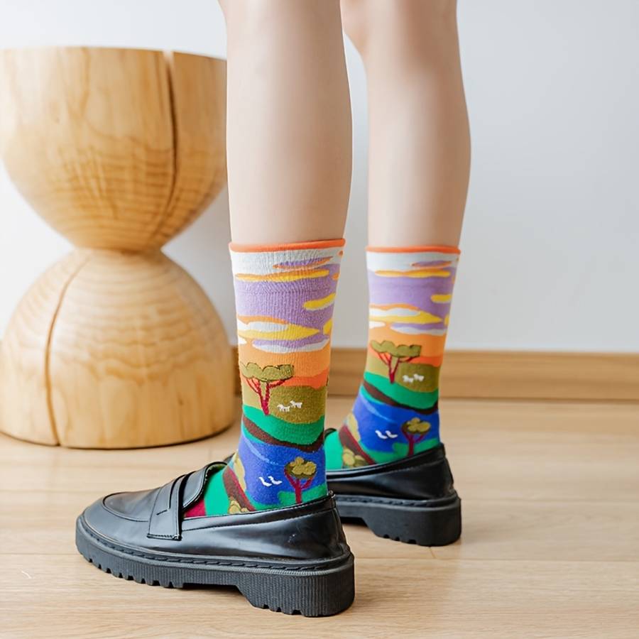Women S Socks Color 4 Pairs Of Random Mixed Colors