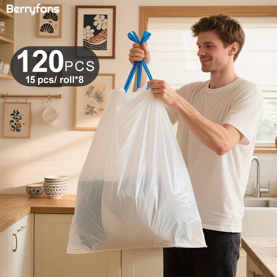 Trash Bag5.5G49.78*44.86Cm Extra Thickened 5 Rolls75 Pcs