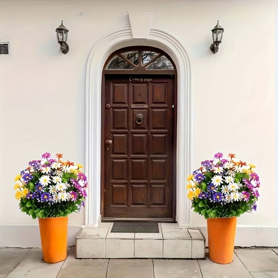 Simulated Flower Quantity 5 Bouquets Of Beautiful Flowers