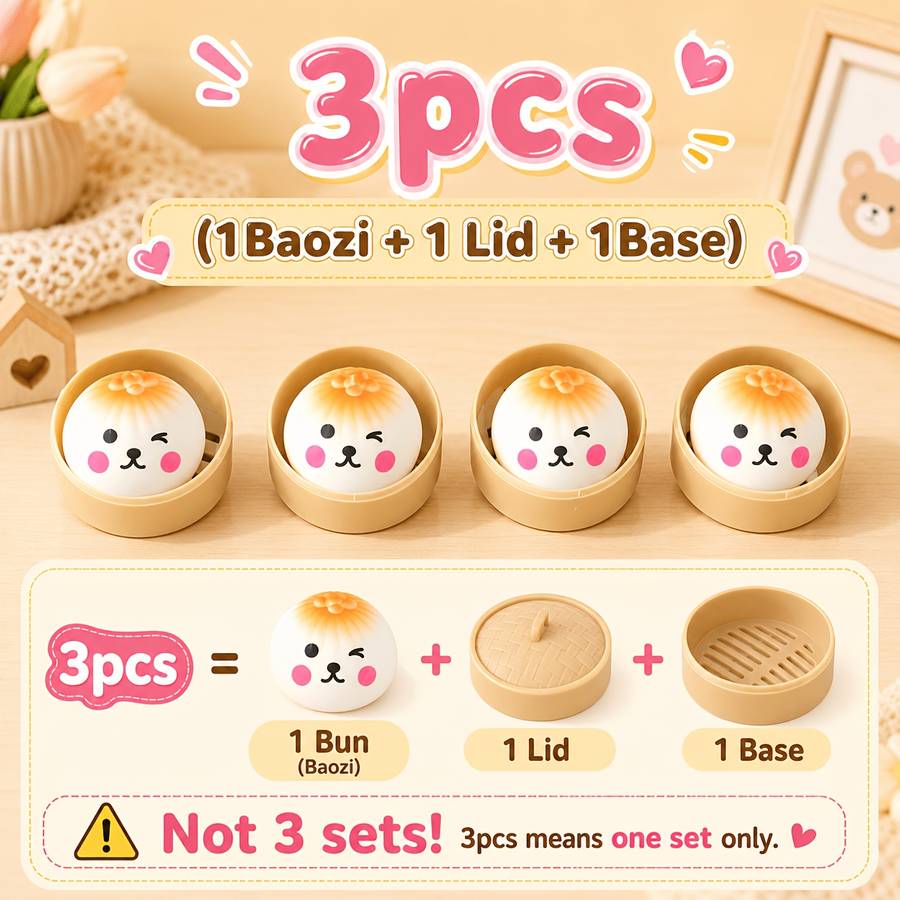 Squeezable Toys Color Baozi Steaming Basket Lid