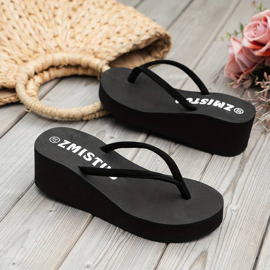Ladies Summer Flip Flops Black Uk 4
