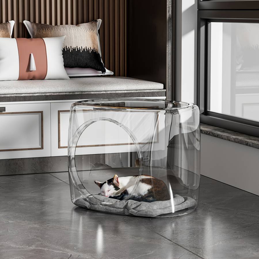 Pet Supplies Color Ornamental Transparent Cat Bed