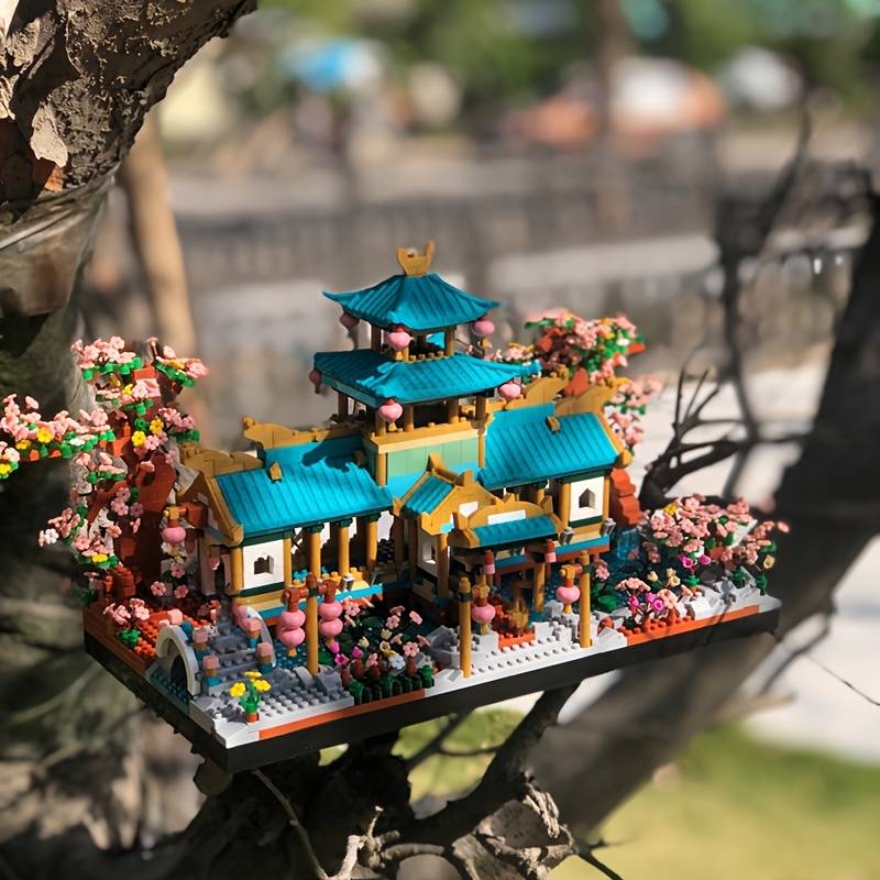 Building Toy Architectural Model Toy Set Style Pavilion Of Marriage