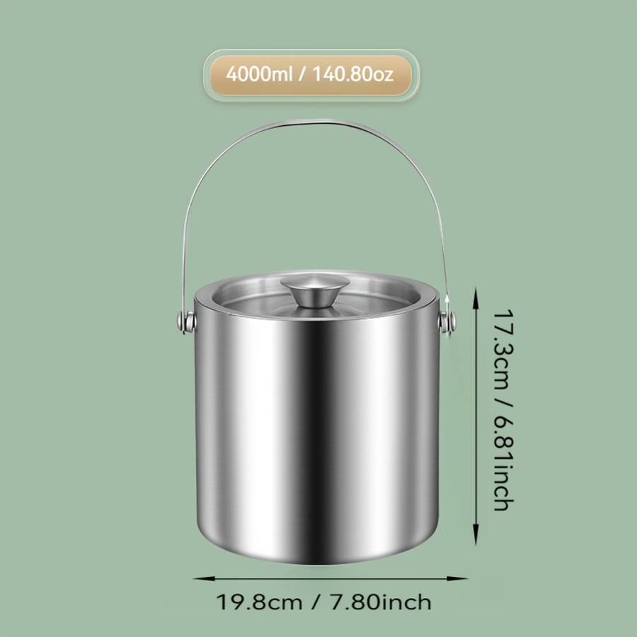 Ice Bucket Capacity 1 Piece 140.80Oz Ice Bucket