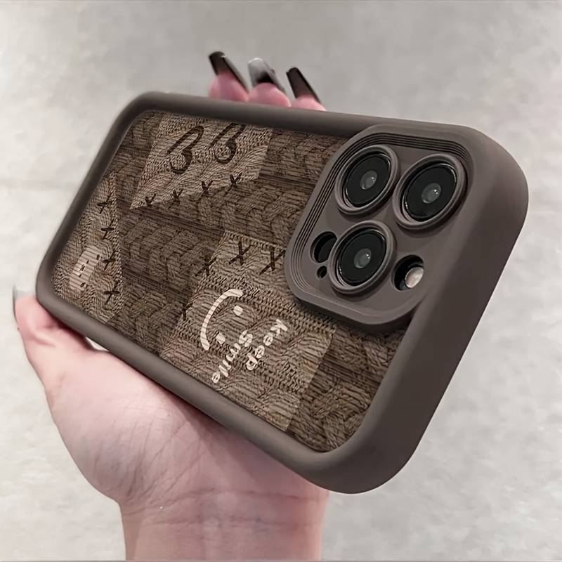 1Pc Brown For iPhone 13 Pro Phone Case Phone Cover