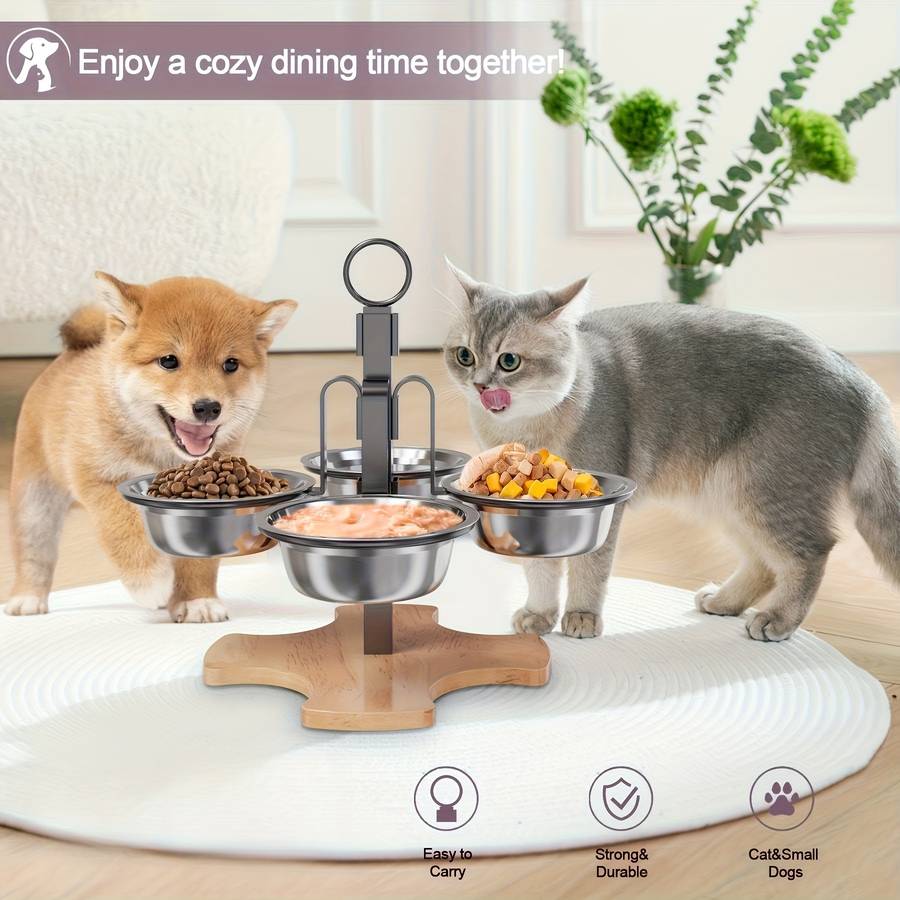 Pet supplies Items Cat Bowl Stand  with 4 Bowls