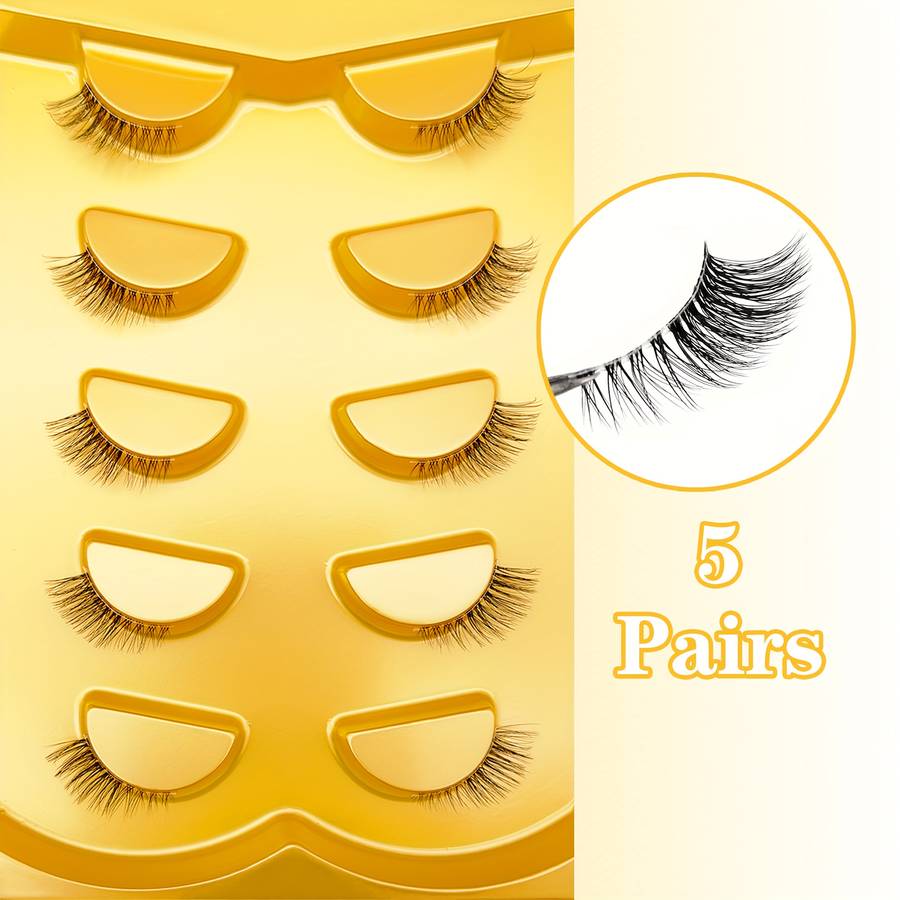 5 Pairs Natural Fluffy Individual Lashes Model Y B01 5 Pairs 10mm