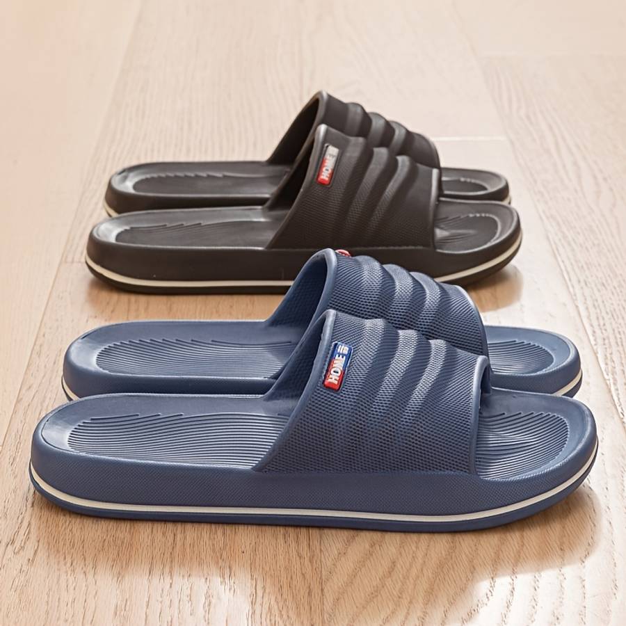 Men Slippers Summer Style Black Size Uk 6.5 To 7