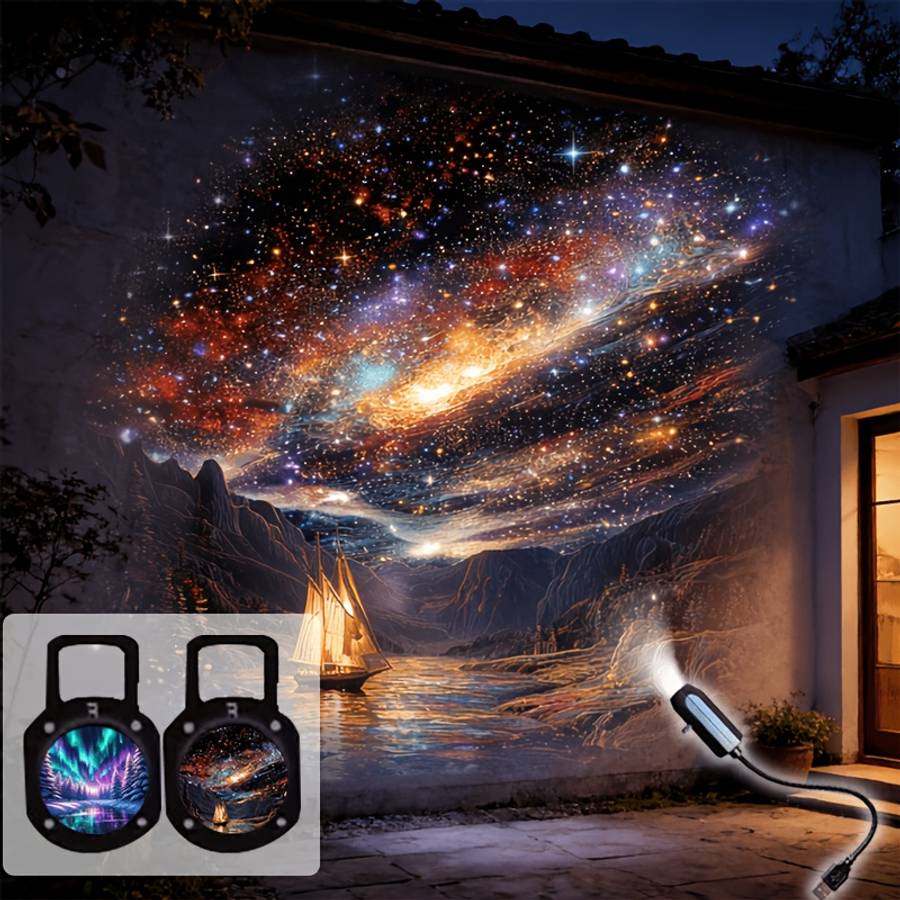 Car Lights Style 5Pcs Planets And The Aurora