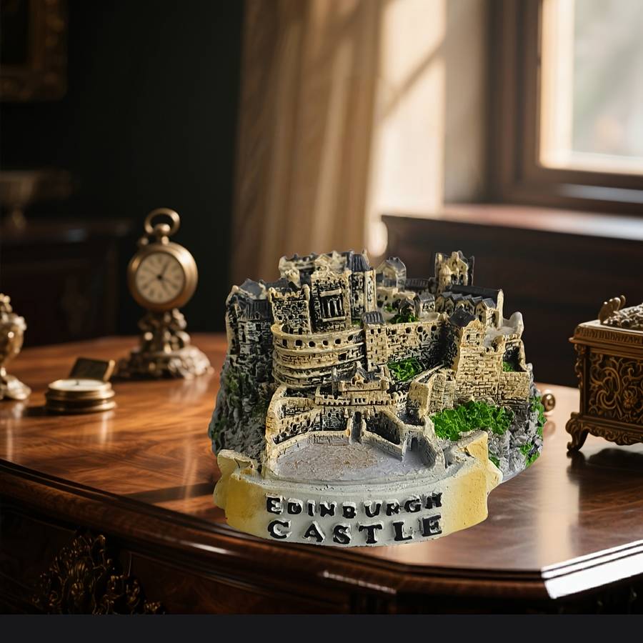3D House Model Ornaments Style  3D Sculpture Building House Edinburgh Castle Statue Decoration
