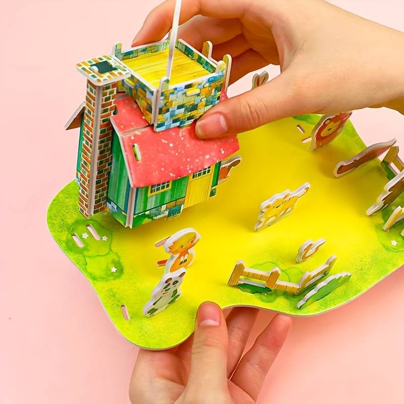Building Toy Architectural Model Toy Set Style Country House