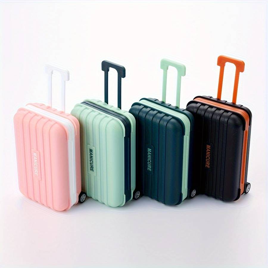 12pcs Set Modern Manicure Travel Kit Portable Trolley Case Nail Set Nail Clippers And Groomin
