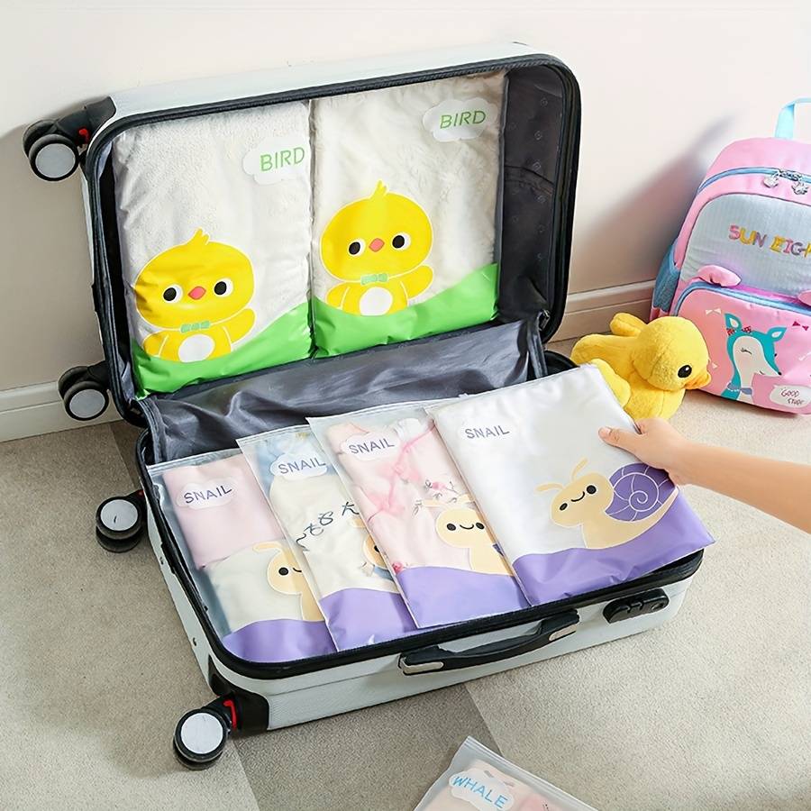 Waterproof Tpu Travel Storage Bags Cute Animal Design