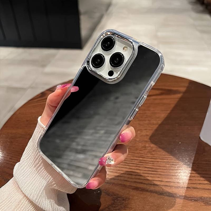1Pc Silvery For iPhone 13 Makeup Mirror Phone Case
