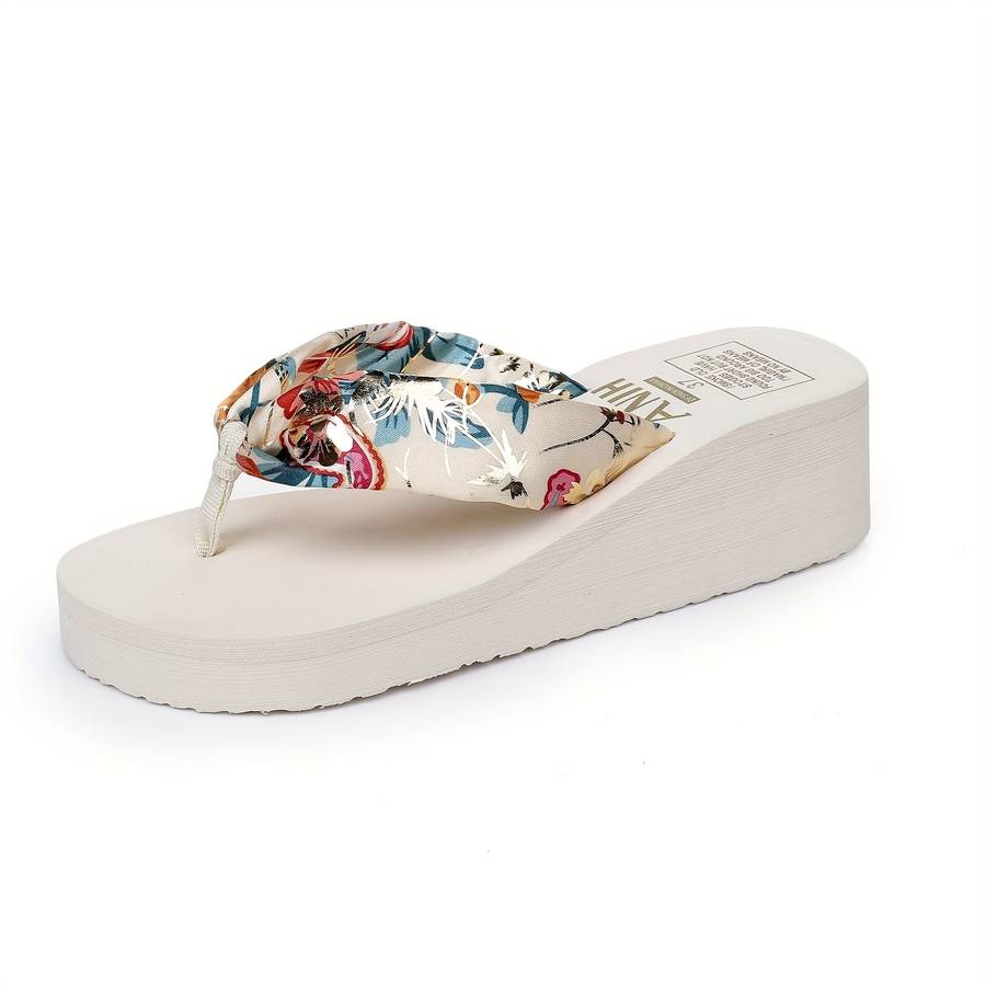Ladies Summer Flip Flops White Uk 2