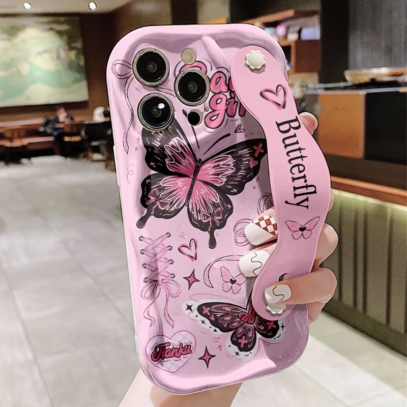 1Pc White For iPhone 7 Plus Butterfly Print Phone Case