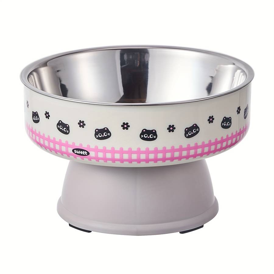Pet Supplies Color Red Large Size Stainless Steel Bowl