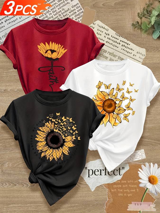 Womens T Shirt Color Pink Black Red Sizes