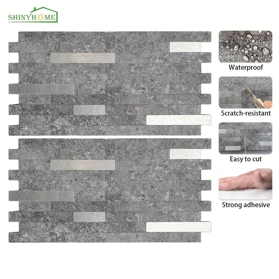 30PCS Vintage Removable Glossy Peel And Stick Wallpaper Like Vinyl Home Decor