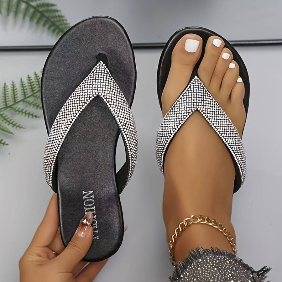 Ladies Summer Flip Flops White Uk 4