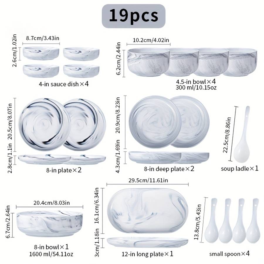 Bowl Color 19Piece Set