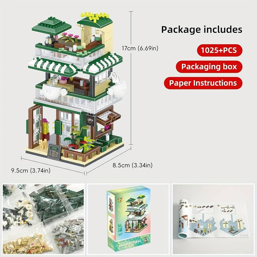 Building Toy Architectural Model Toy Set Model Cake Shop