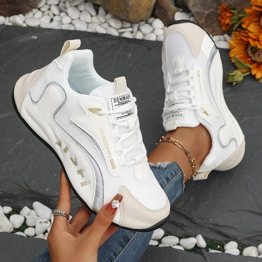 Women S Sneakers Color White Mesh Sizeuk 7