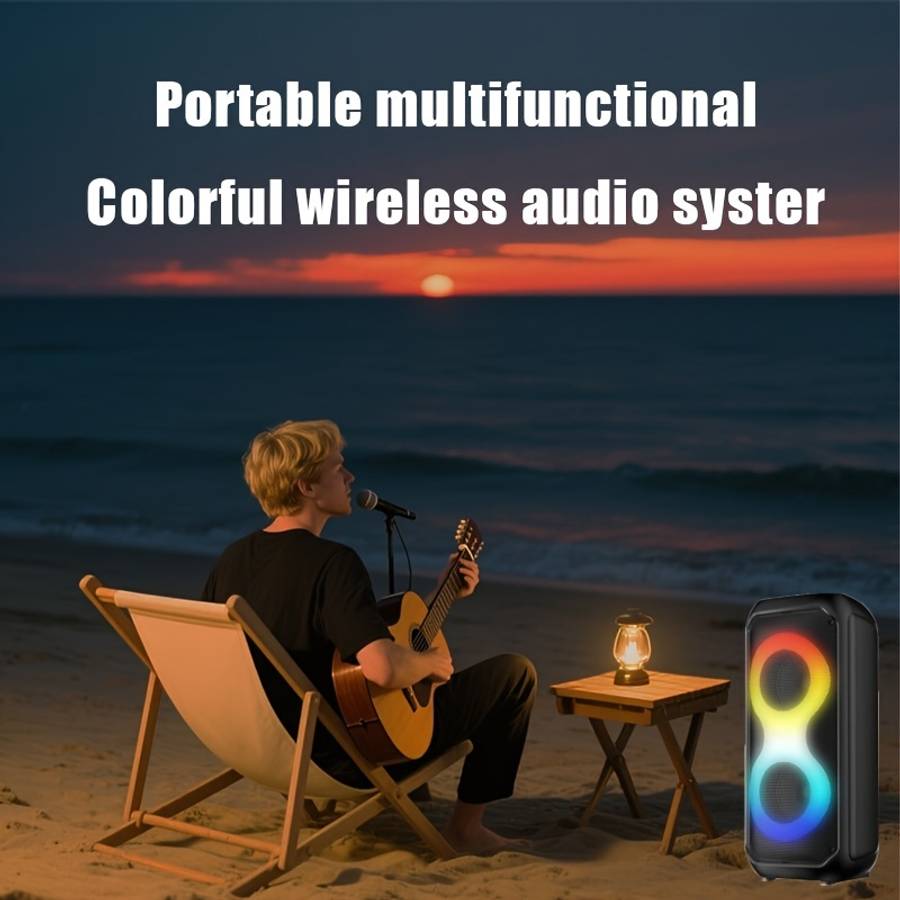 Premium With Enhanced Bass Large Portable Wireless Tooth For Outdoor Party Blue