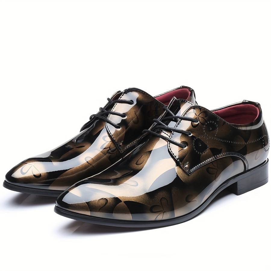 Mens Leather Shoes Color Golden Sizeuk 10