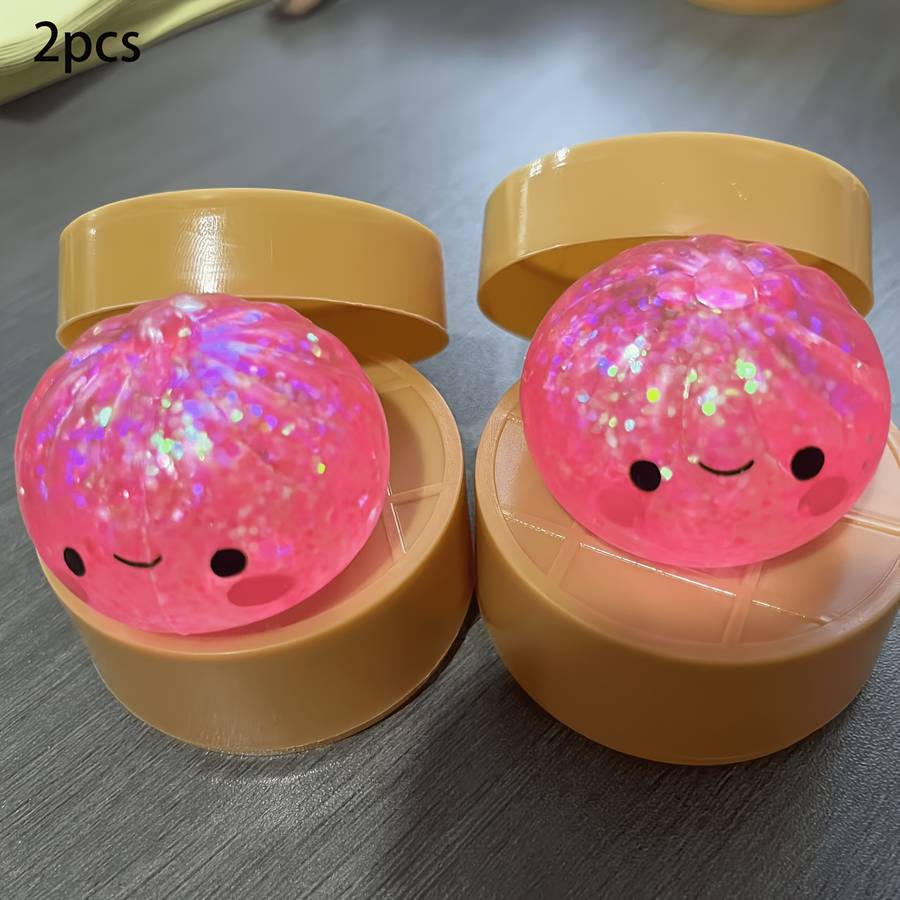 Squeezable Toys Color Latest Pink Style Two Buns Two Cages Two Lids