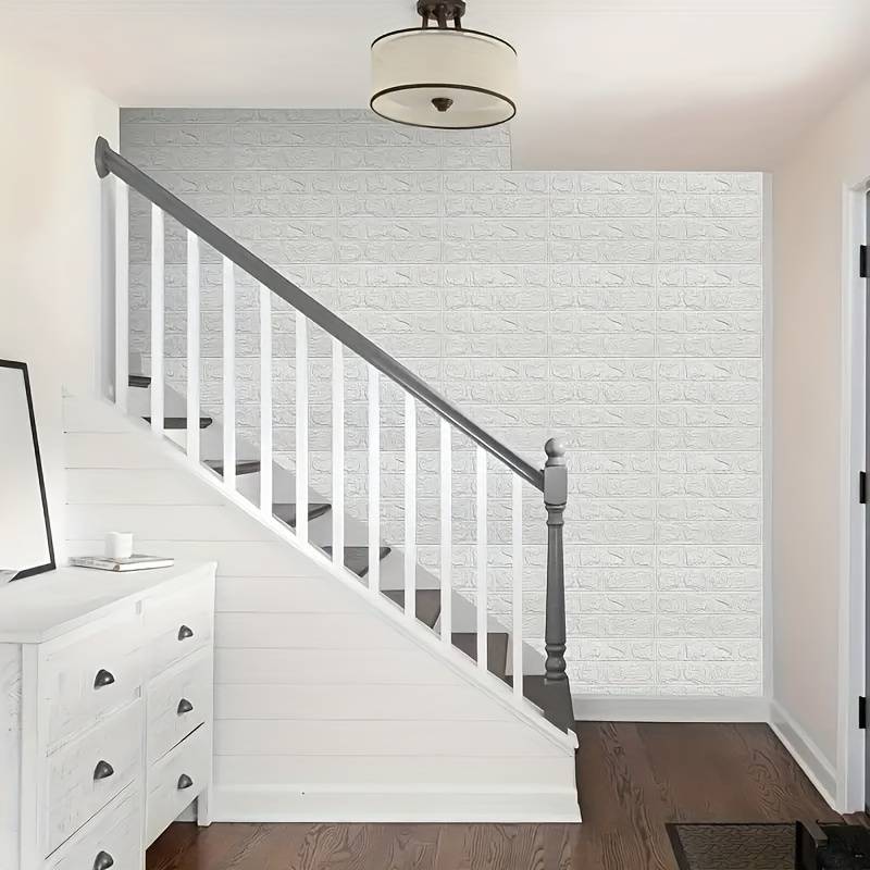 3D Wall Tile Stickers Self Adhesive Foam Brick Patterns Wallpaper 50x100cm