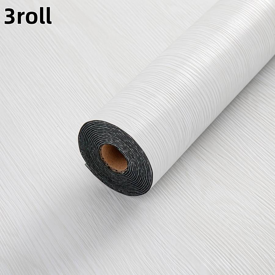 Self Adhesive Floor Stickers Milky White Wood Grain Color 3Roll