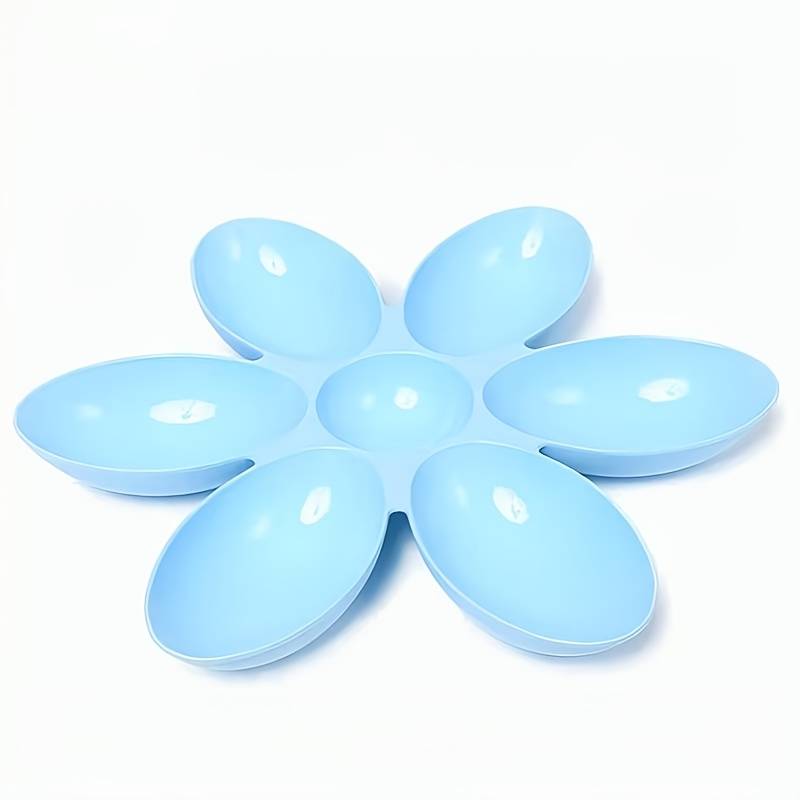 Pet Supplies Color 1 Sky Blue Items 6 Grid Petal Bowl