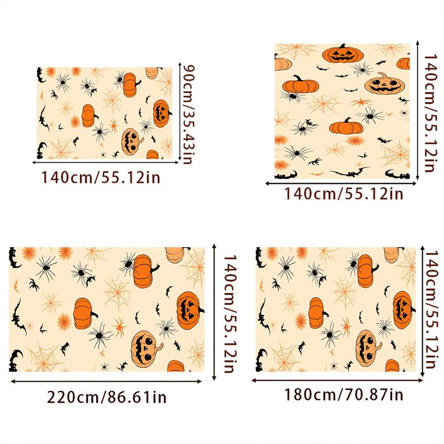 Halloween tablecloth decoration size 140cm x 220cm or 55.12in x 86.61in