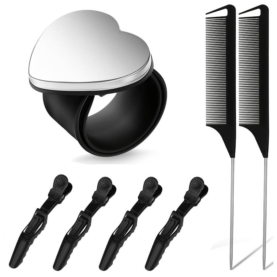 Hair Braiding Products Color Black Items7Pcsheart Watch Set