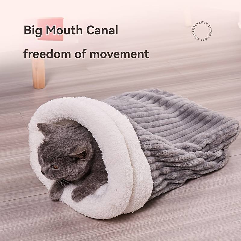 Pet supplies color Thickened Striped Velvet Gray size L  recommended For Pets Within 20 Catties