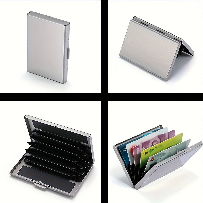 1pc A Card Holder Wallet Made of Thin Aluminum with a Minimalist Design Suitable for Pockets Unis